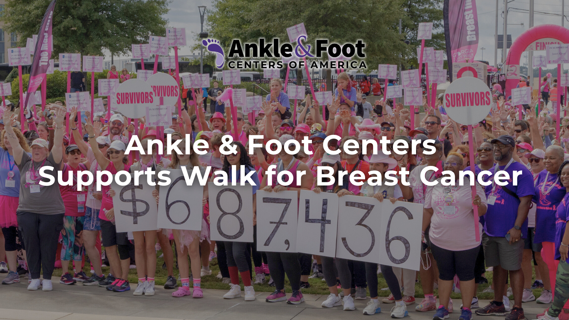 Ankle And Foot Centers Supports Breast Cancer Walk